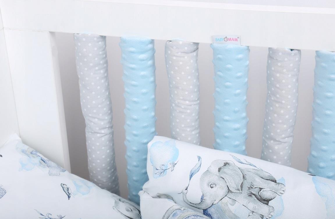 Double-sided Rail Cot Slat Cover Wrap Protector Blue 20Pc