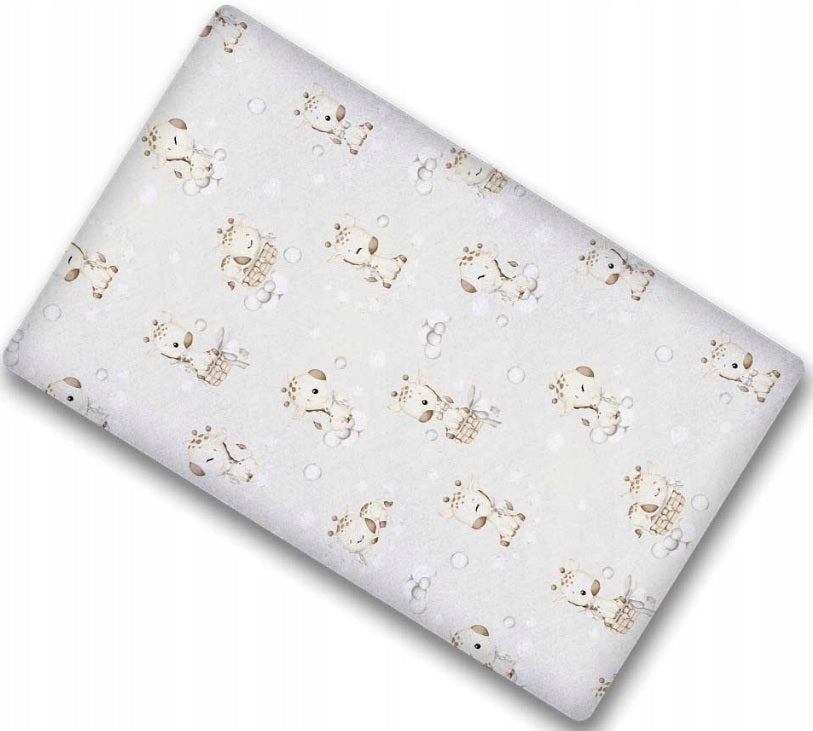 Baby Fitted Toddler Bed Sheet Printed 100% Cotton Mattress 160x80cm Giraffe - MyHappy Baby