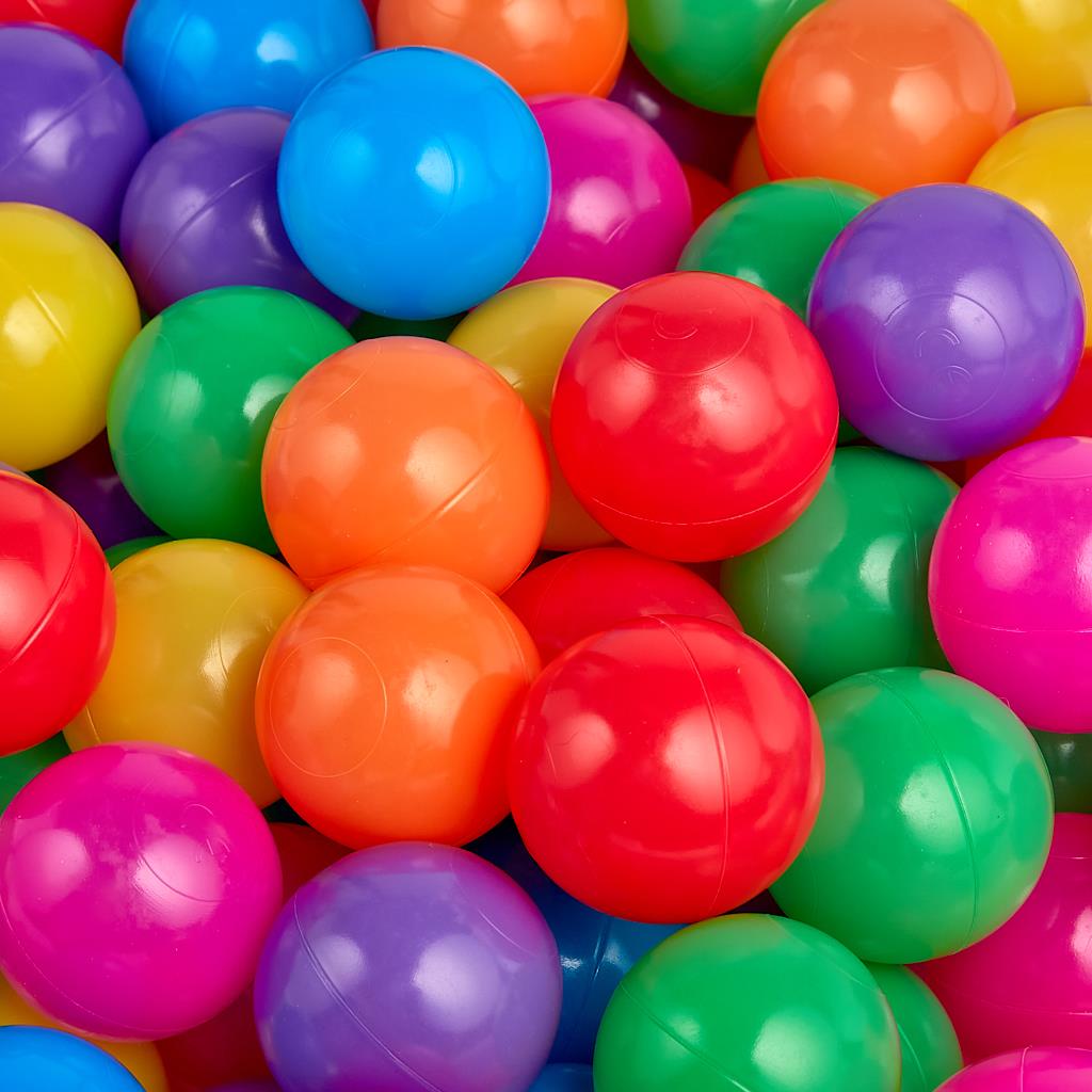 100 Plastic Balls for Foam Pool Non Toxic, Phthalate & BPA Free Indoor, Outdoor Toddler Baby Kids Girls Boys Play Round