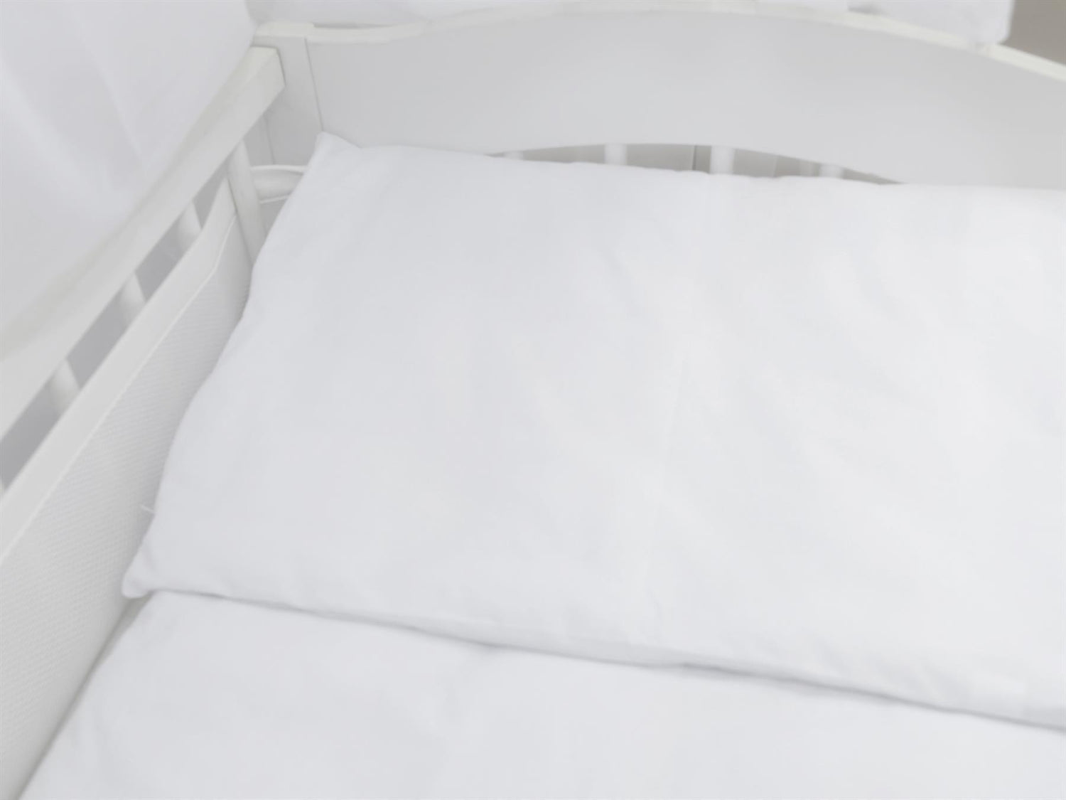 Baby Cot Bedding Set 6Pc Fit Cot 120x60cm White - MyHappy Baby