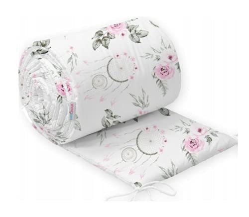 Baby Bedding Set 10Pc Fit Cot Bed 140x70cm Dream Catcher White