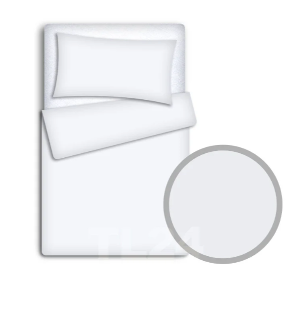 2Pc Toddler Bedding Duvet Cover Set 100% Cotton 150x120cm White