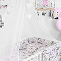BABYMAM Baby Bedding Set Essential 17pcs 120x90 Cot with Drawer and Mattress Garden Flowers