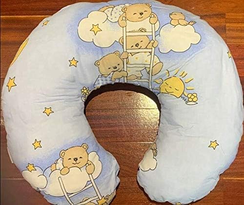 Baby Feeding Pillow Cotton Newborn Ladder Blue