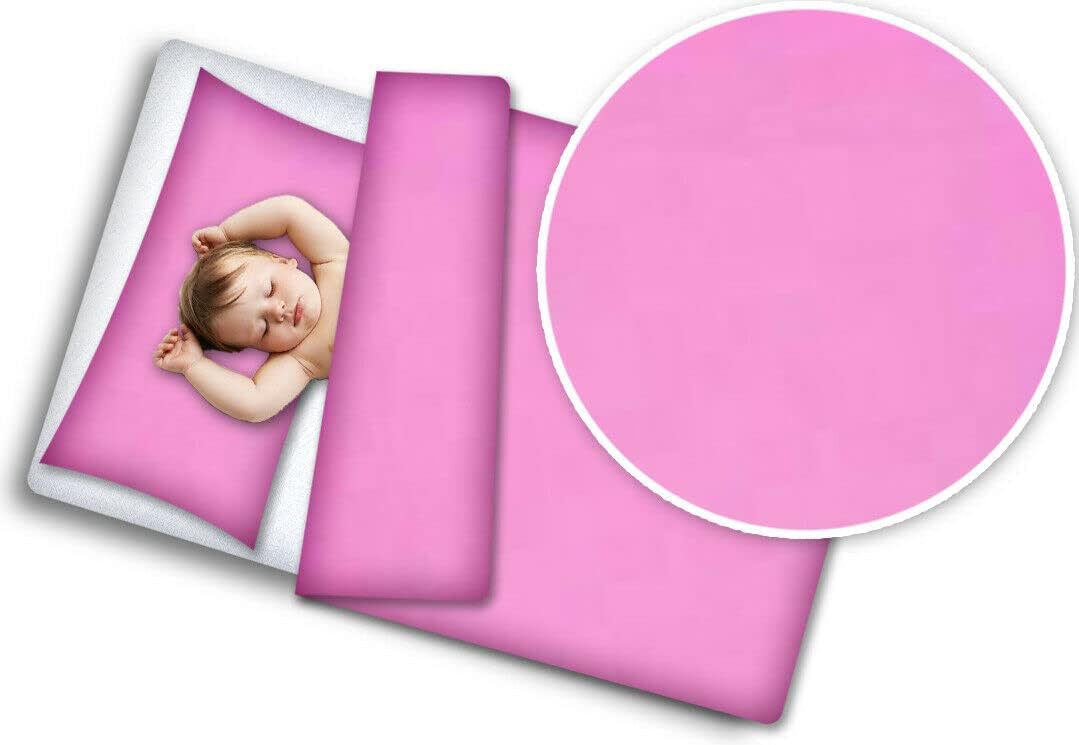 Baby Bedding Set 120x90cm Pillow Duvet 4Pc Fit Cot Pink