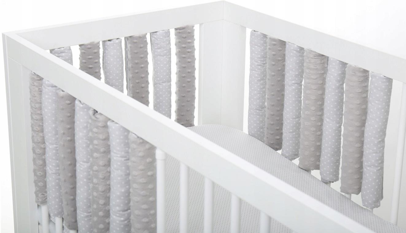 Double-sided Rail Cot Slat Cover Wrap Grey 10Pc