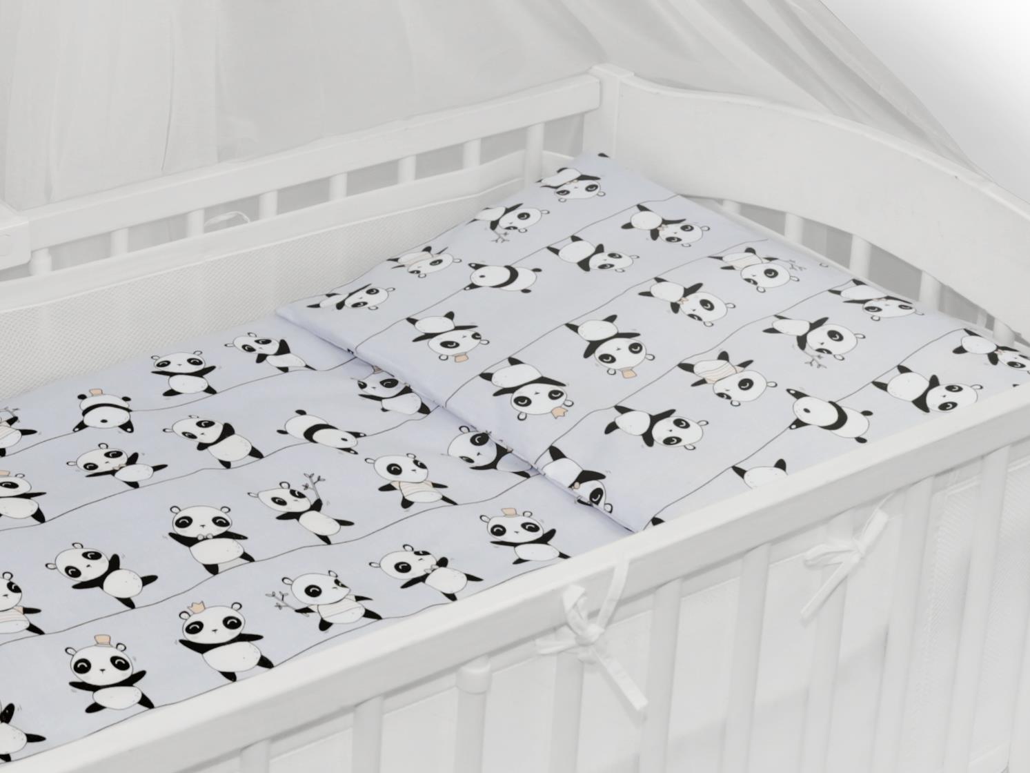 Baby Cot Bedding Set 9pc Fit Cot 120x60cm Panda