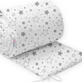Padded Bumper To Fit Baby Cot Bed All Round 100% Cotton 420cm Milky Way