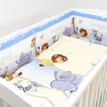 5Pc Baby bedding set bumper ALL-ROUND pillow duvet Fit Cot 120x60 Safari Blue