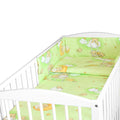 Ladder Green 3Pc Bedding Set Cotton Pillow Duvet Bumper Fit Cot 120x90cm