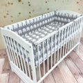 Baby Bedding Set 3pc All-round Fit Cot bed 140x70cm Elephants Grey