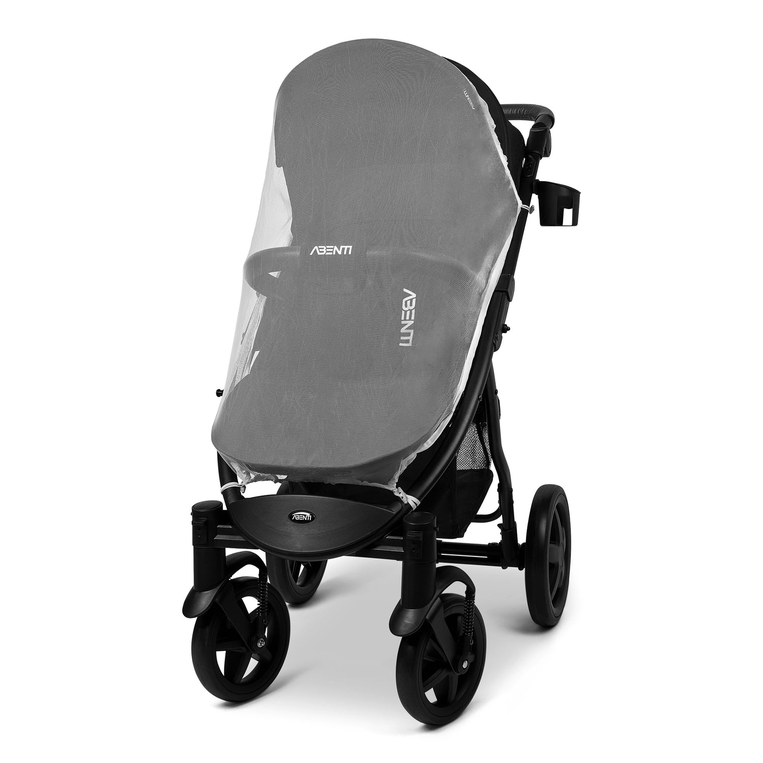 Pushchair Abenti Arezzo Pram Stroller Buggy Footmuff Rain Cover Baby Compact Black