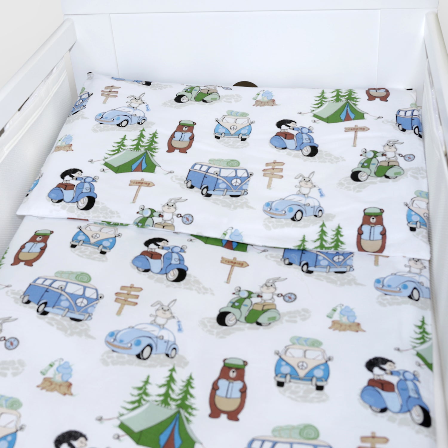 Baby Cot Bedding Set 3Pc Fit Cot 120x60cm Camping - MyHappy Baby