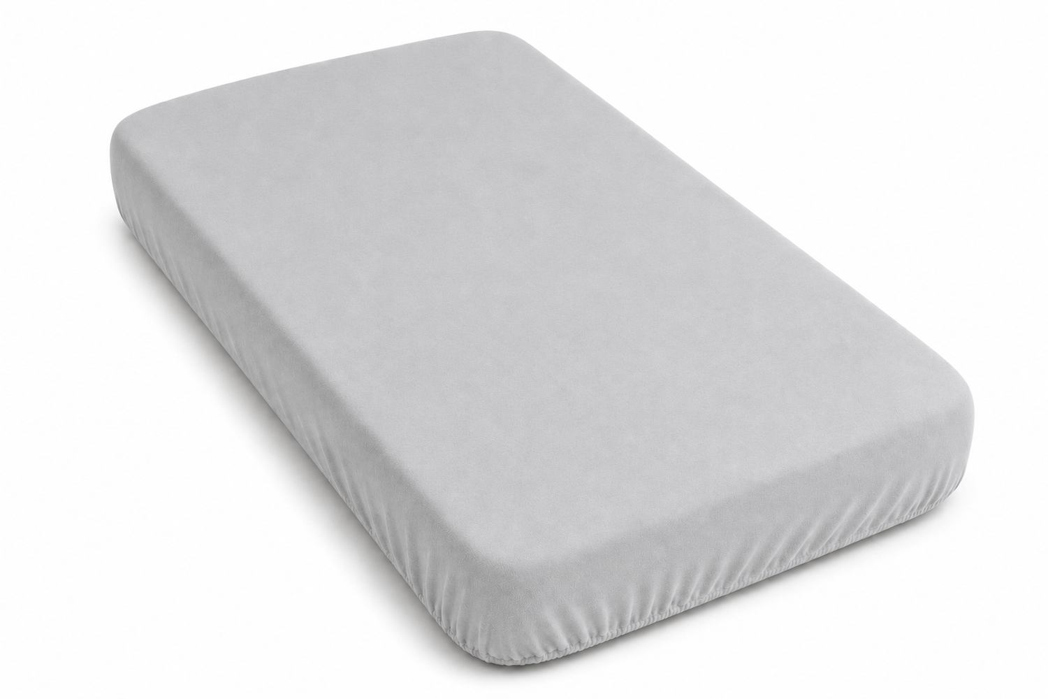2PC Baby Jersey Organic 100% Cotton Fitted Sheet for Travel Cot Mattress 95x65cm (Light Grey)