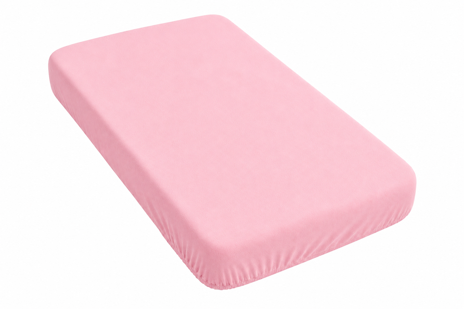 2PC Baby Jersey Organic 100% Cotton Fitted Sheet for Travel Cot Mattress 95x65cm (Pink)