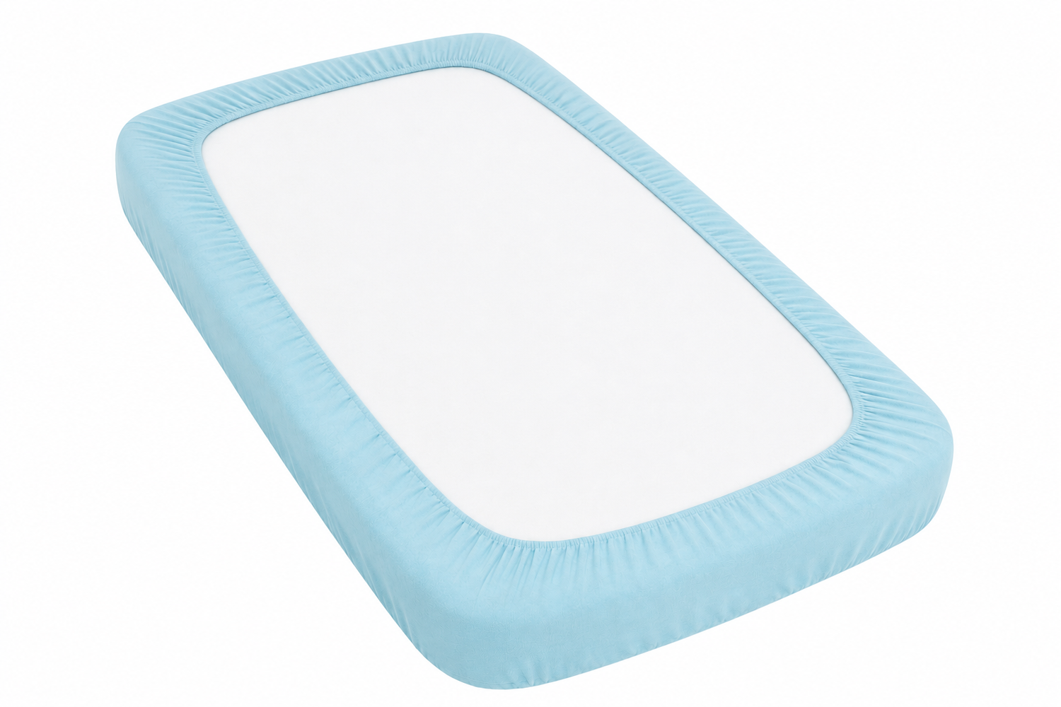 Share 2PC Baby Jersey Organic 100% Cotton Fitted Sheet for Travel Cot Mattress 95x65cm (Blue)