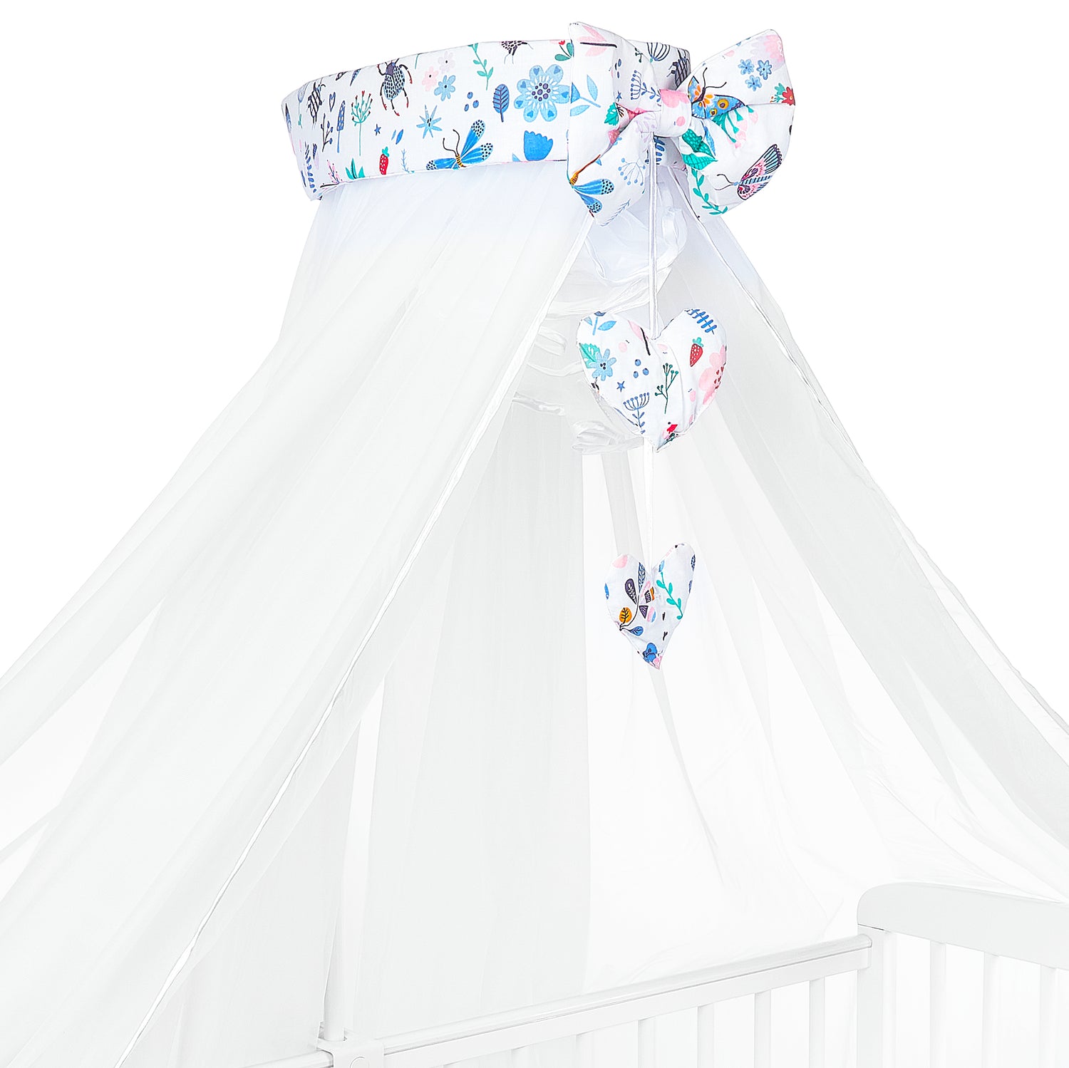 Canopy Holder Pole Bar Drape Mosquito Net with Ribbon COTBED/ COT On the Meadow