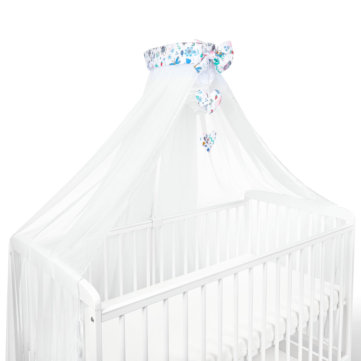 Canopy Holder Pole Bar Drape Mosquito Net with Ribbon COTBED/ COT On the Meadow