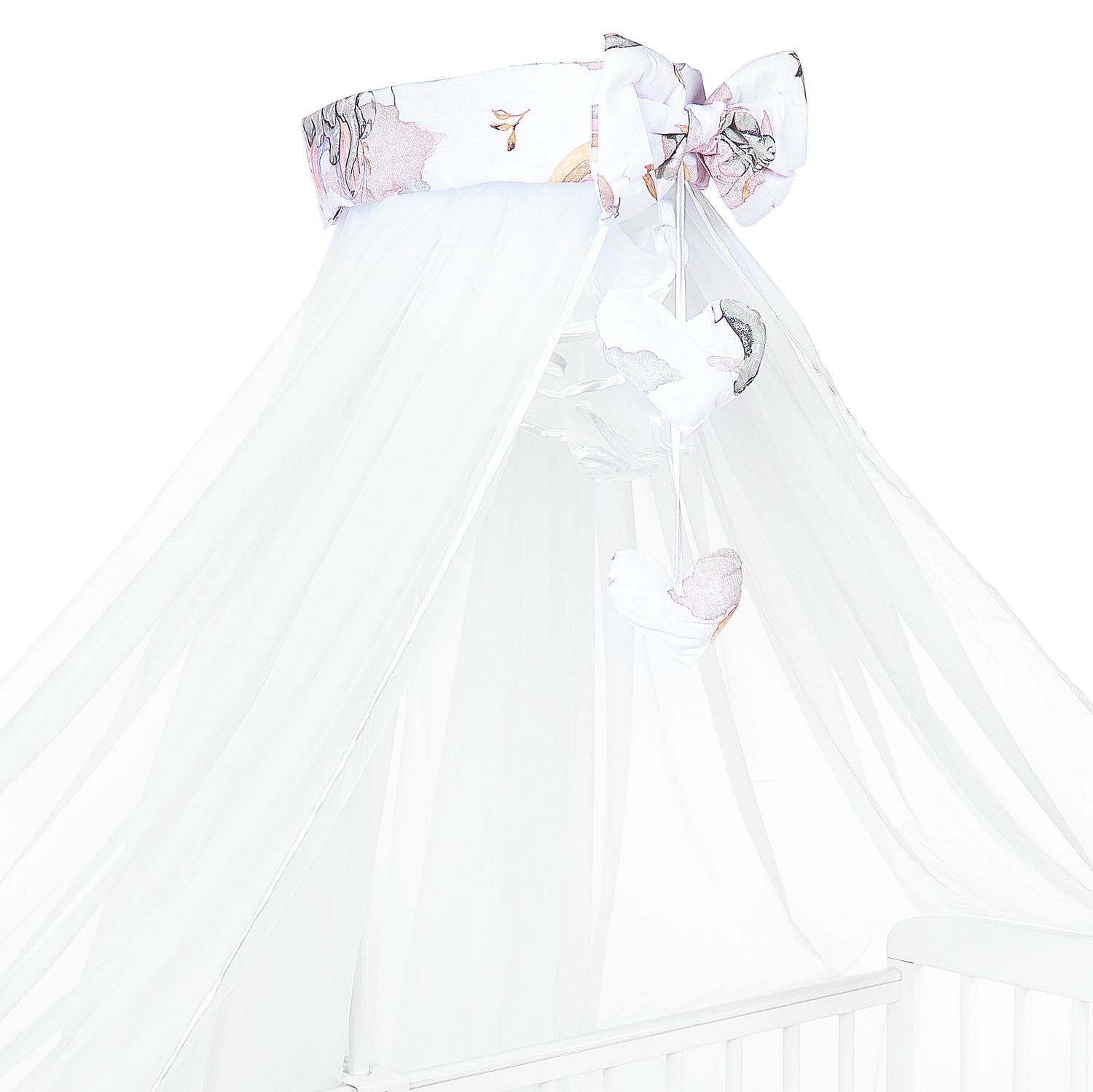 Canopy Holder Pole Bar Drape Mosquito Net with Ribbon COTBED/ COT Elephant in the Cloud