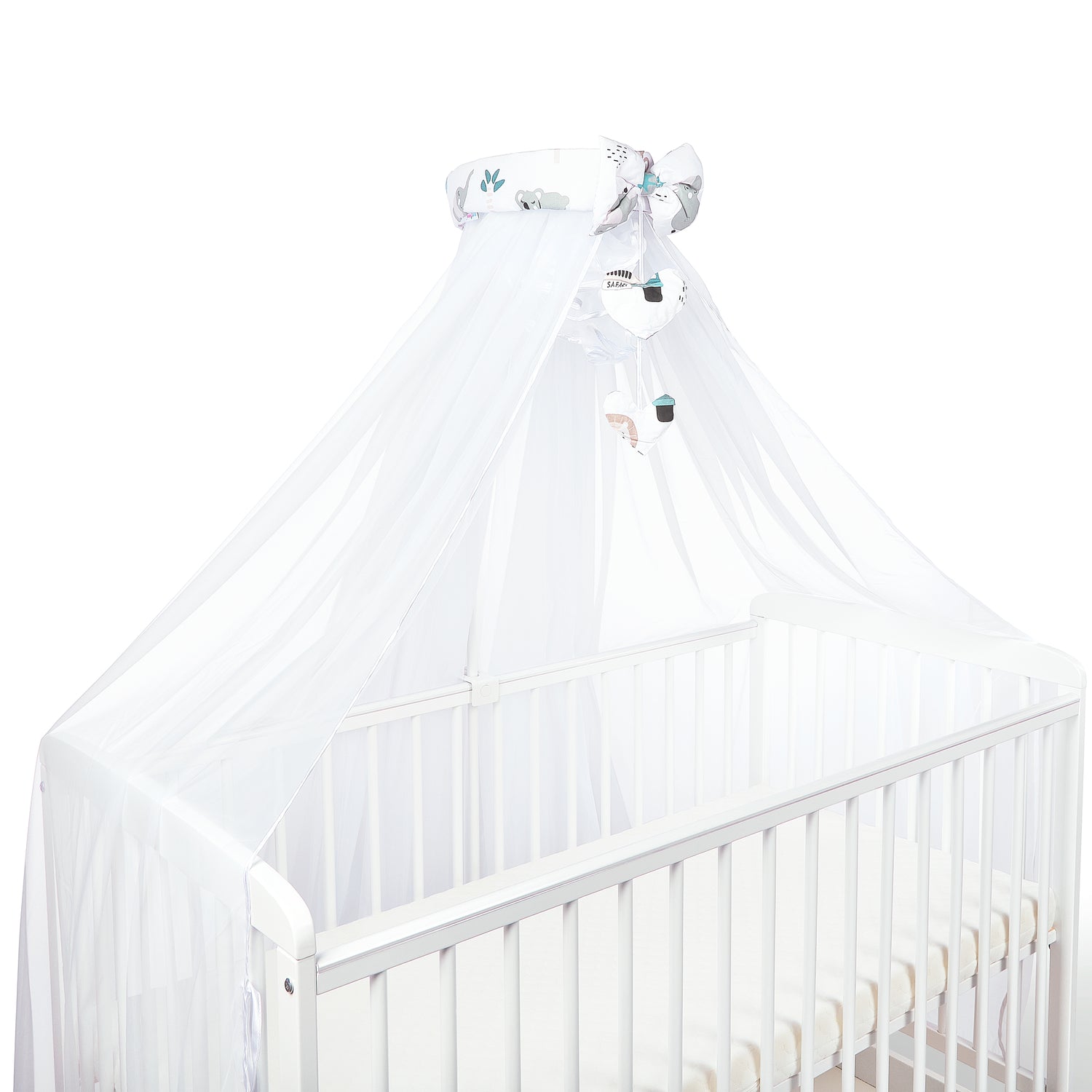 Canopy Holder Pole Bar Drape Mosquito Net with Ribbon COTBED/ COT Safari