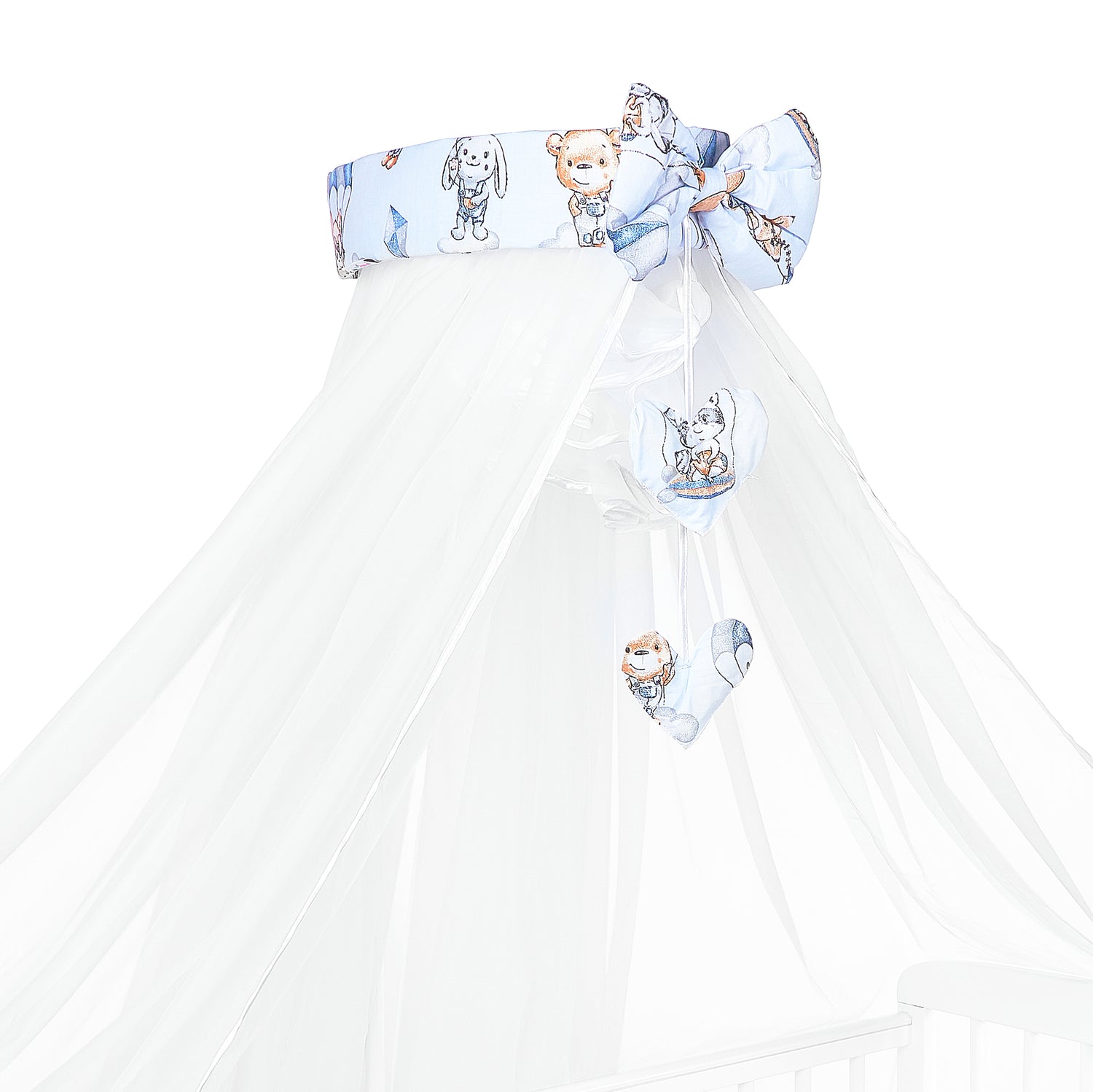 Canopy Holder Pole Bar Drape Mosquito Net with Ribbon COTBED/ COT Walk in the Clouds