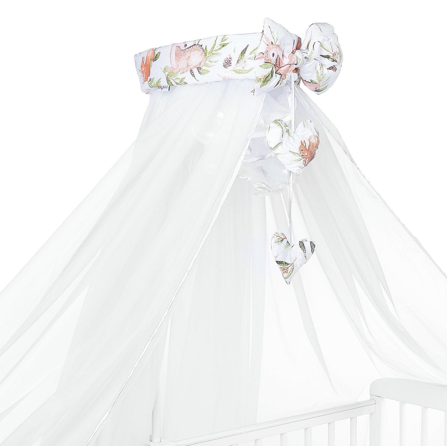 Canopy Holder Pole Bar Drape Mosquito Net with Ribbon COTBED/ COT Green Glade