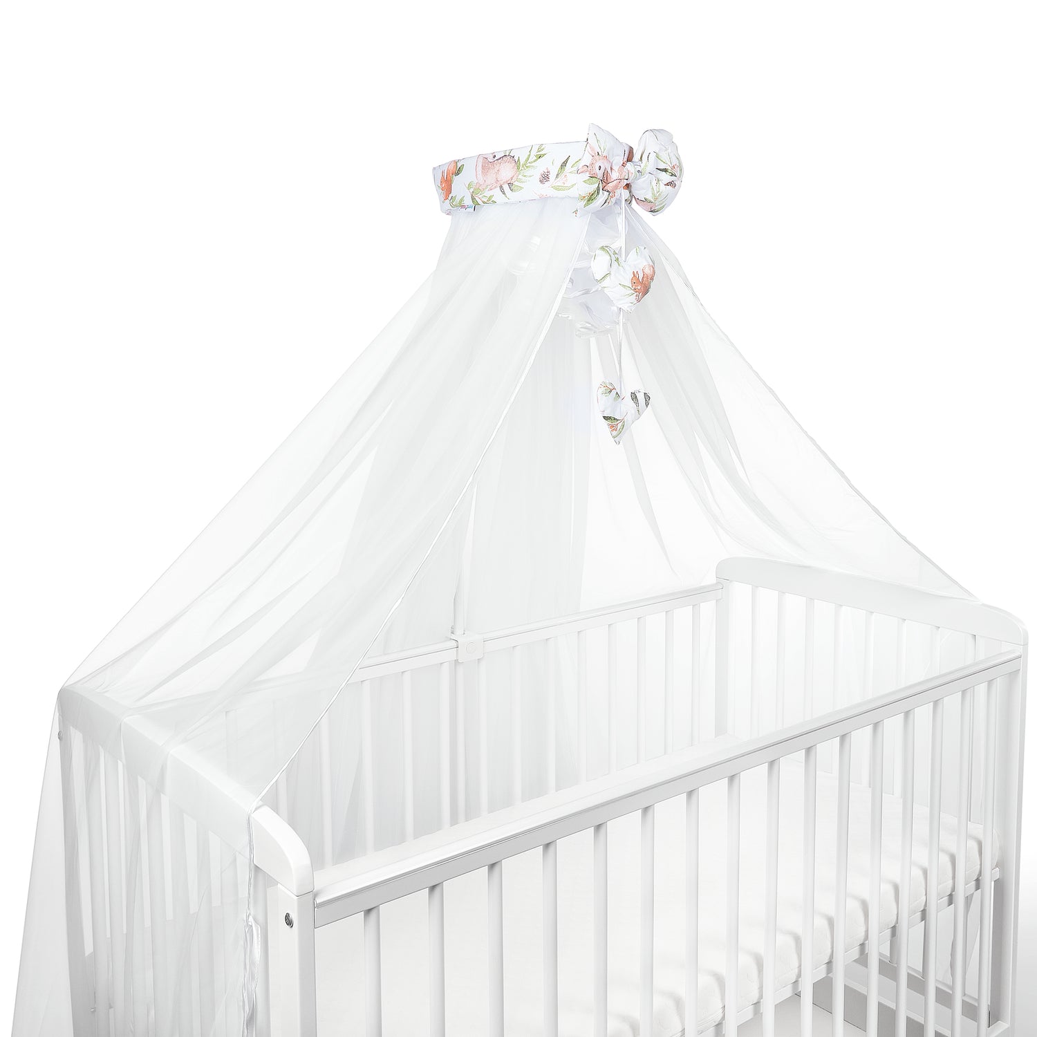 Canopy Holder Pole Bar Drape Mosquito Net with Ribbon COTBED/ COT Green Glade