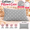 Pillow with Filling 60x40 cm – Small White Stars on Grey