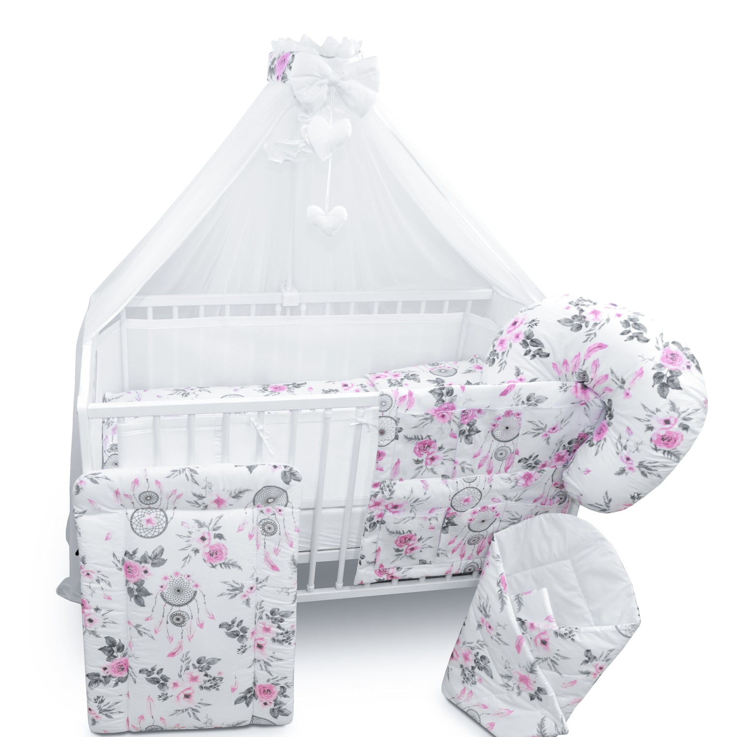 Baby Cot Bedding Set 14Pc Fit Cot 120x60cm Dream Catcher