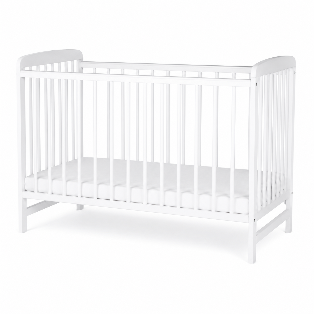 Luxury Baby Cot Crib Bed Free Mattress 120x60cm Newborn White