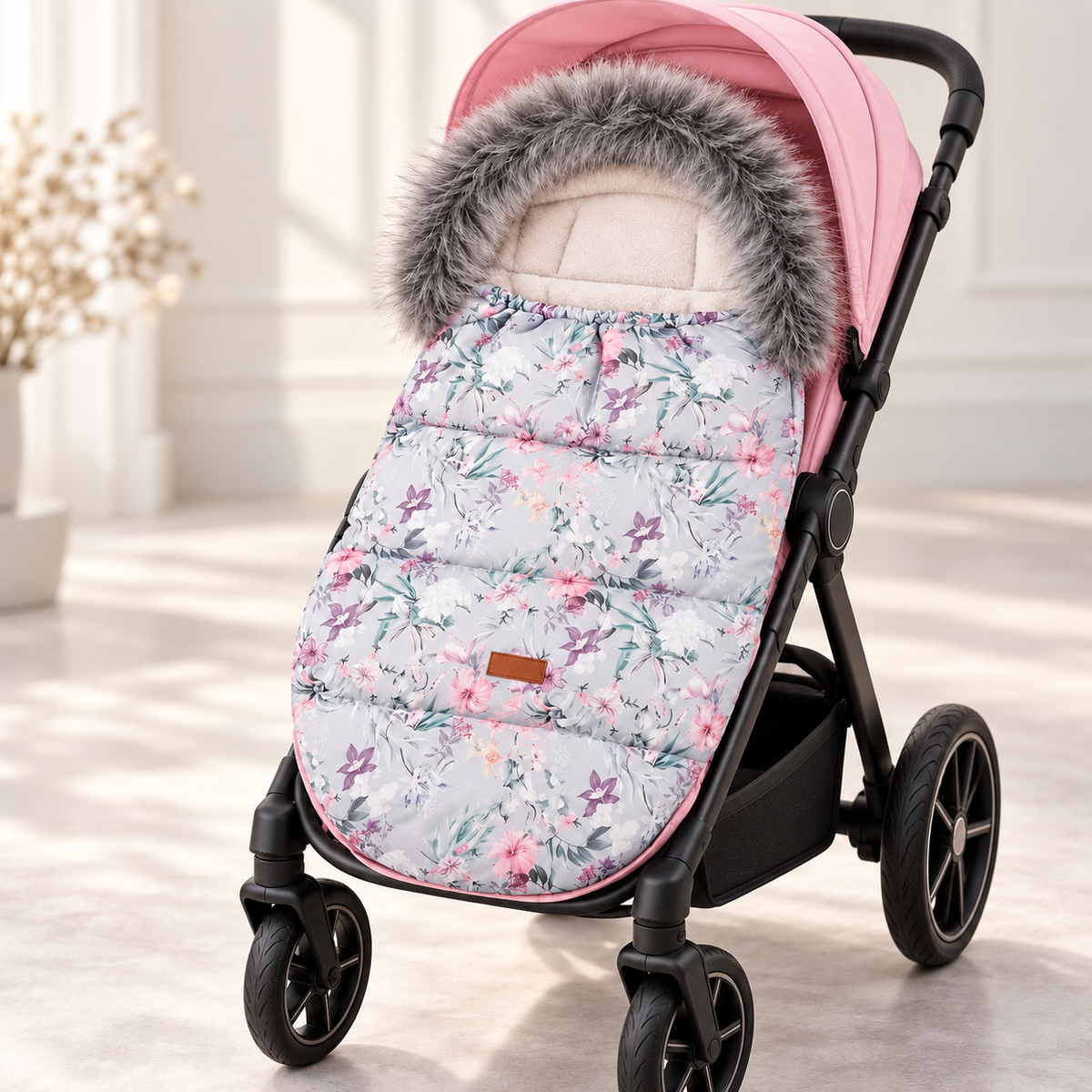 Lavender Garden Baby Footmuff Collar Stroller Pushchair Sleeping Bag Husky Warm