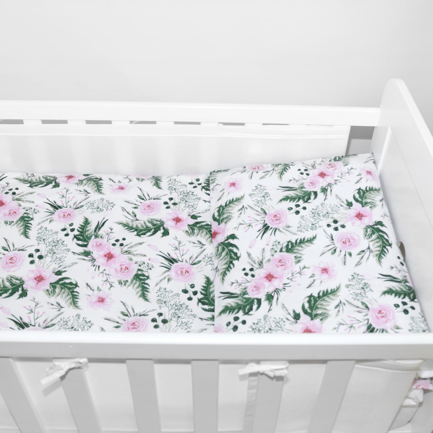 Baby Cot Bedding Set 6Pc Fit Cot bed 140x70cm Garden Flowers