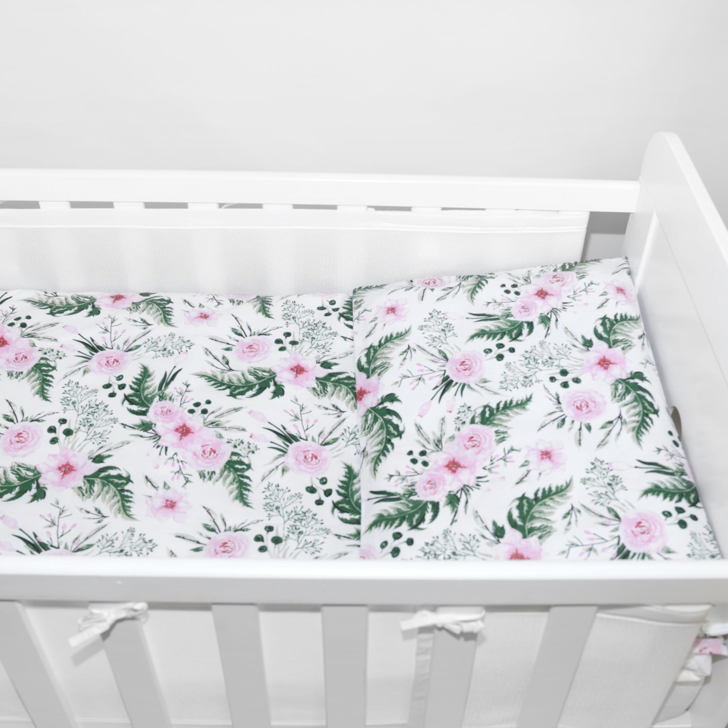 Baby Cot Bedding Set 5Pc Fit Cotbed 135x100cm Garden Flowers