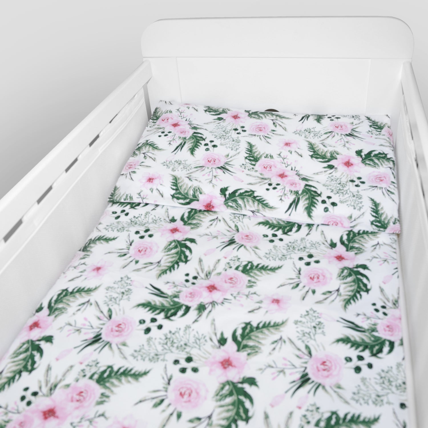 Baby Cot Bedding Set 3Pc Fit Cot 120x60cm Garden Flowers