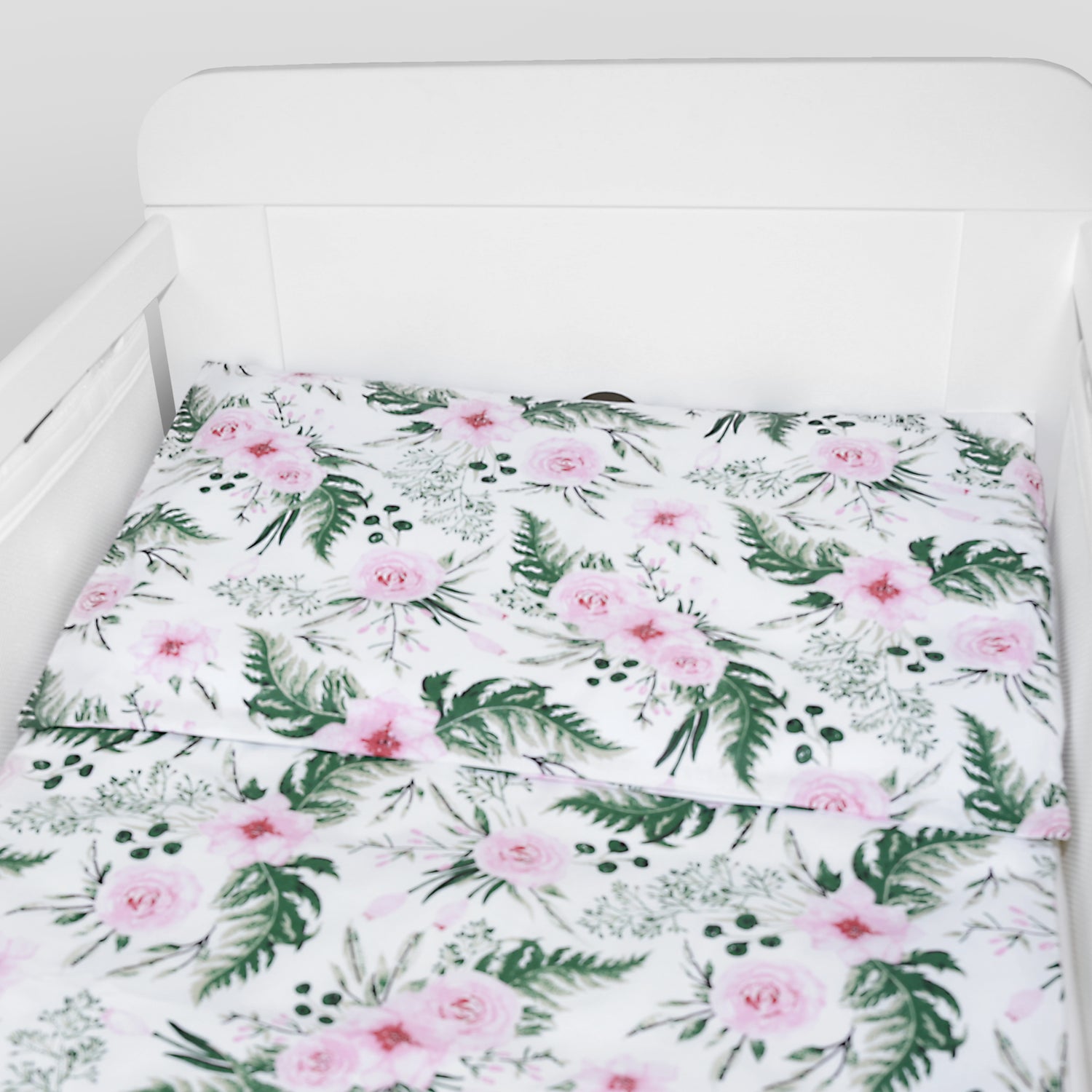 Baby Cot Bedding Set 3Pc Fit Cot 120x60cm Garden Flowers