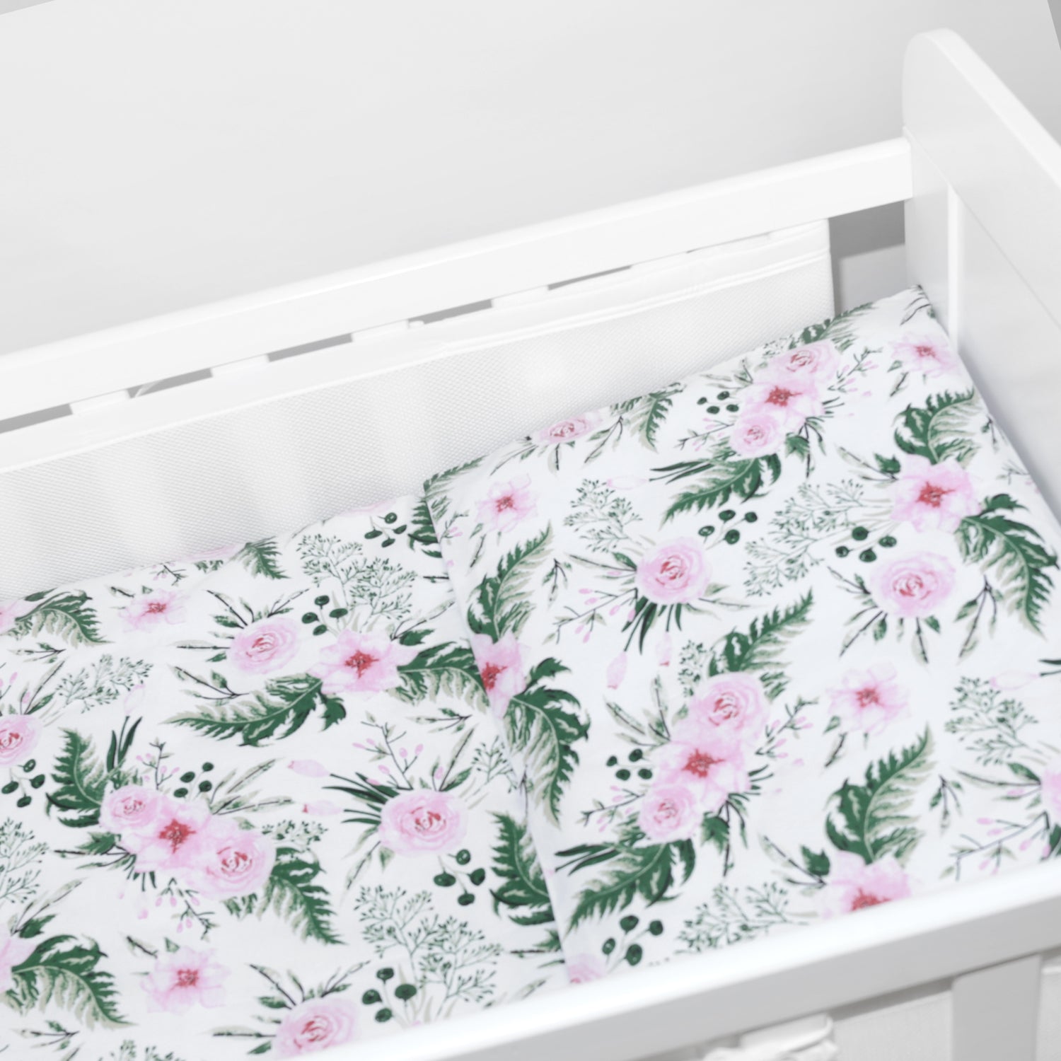 Baby Cot Bedding Set 5Pc Fit Cot 120x60cm Garden Flowers