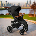 Pushchair Abenti Arezzo Pram Stroller Buggy Rain Cover Baby Compact Black