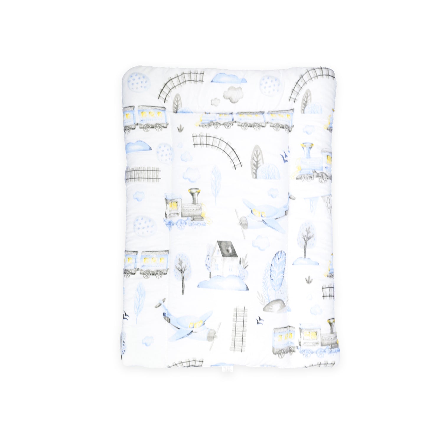 Baby Changing Mat 100% Cotton Padded Soft Nursery for Unit Retro Locomotive