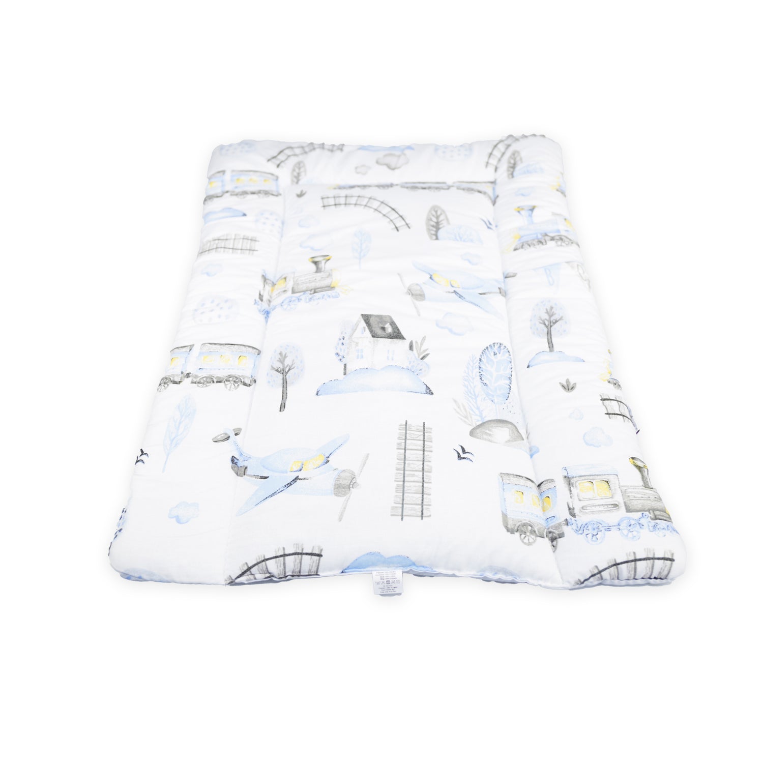 Baby Changing Mat 100% Cotton Padded Soft Nursery for Unit Retro Locomotive