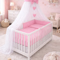 10Pcs Baby Bedding Set 100% Cotton Fit Cot 120x60cm Pink