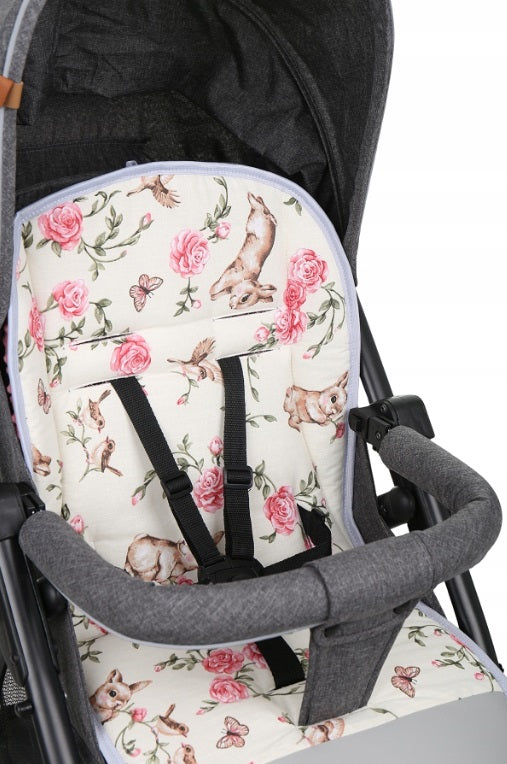 Universal Seat Liner Pushchair Double Sided Soft Pram Cotton Buggy Stroller Smocked/Secret Garden