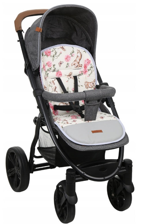 Universal Seat Liner Pushchair Double Sided Soft Pram Cotton Buggy Stroller Smocked/Secret Garden