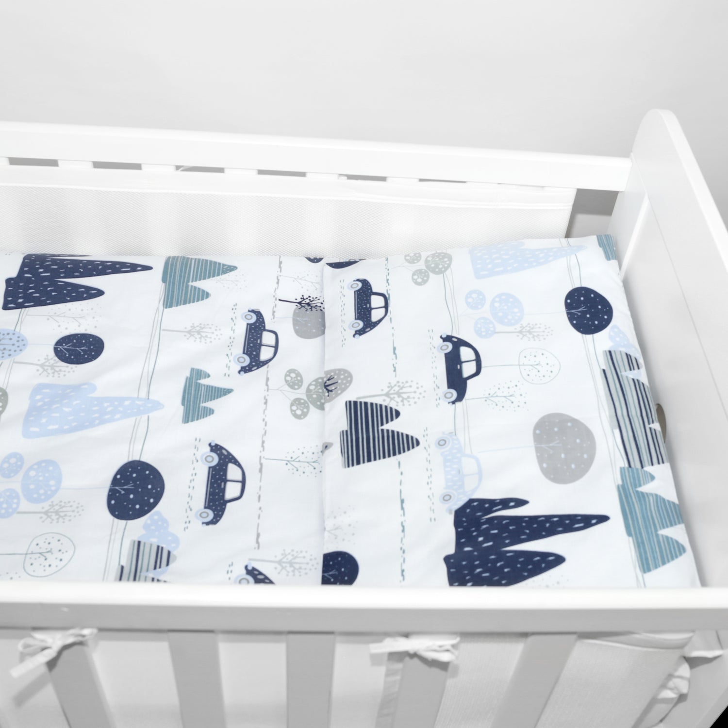 Baby Cot Bedding Set 5Pc Fit Cot 120x60cm Retro Cars