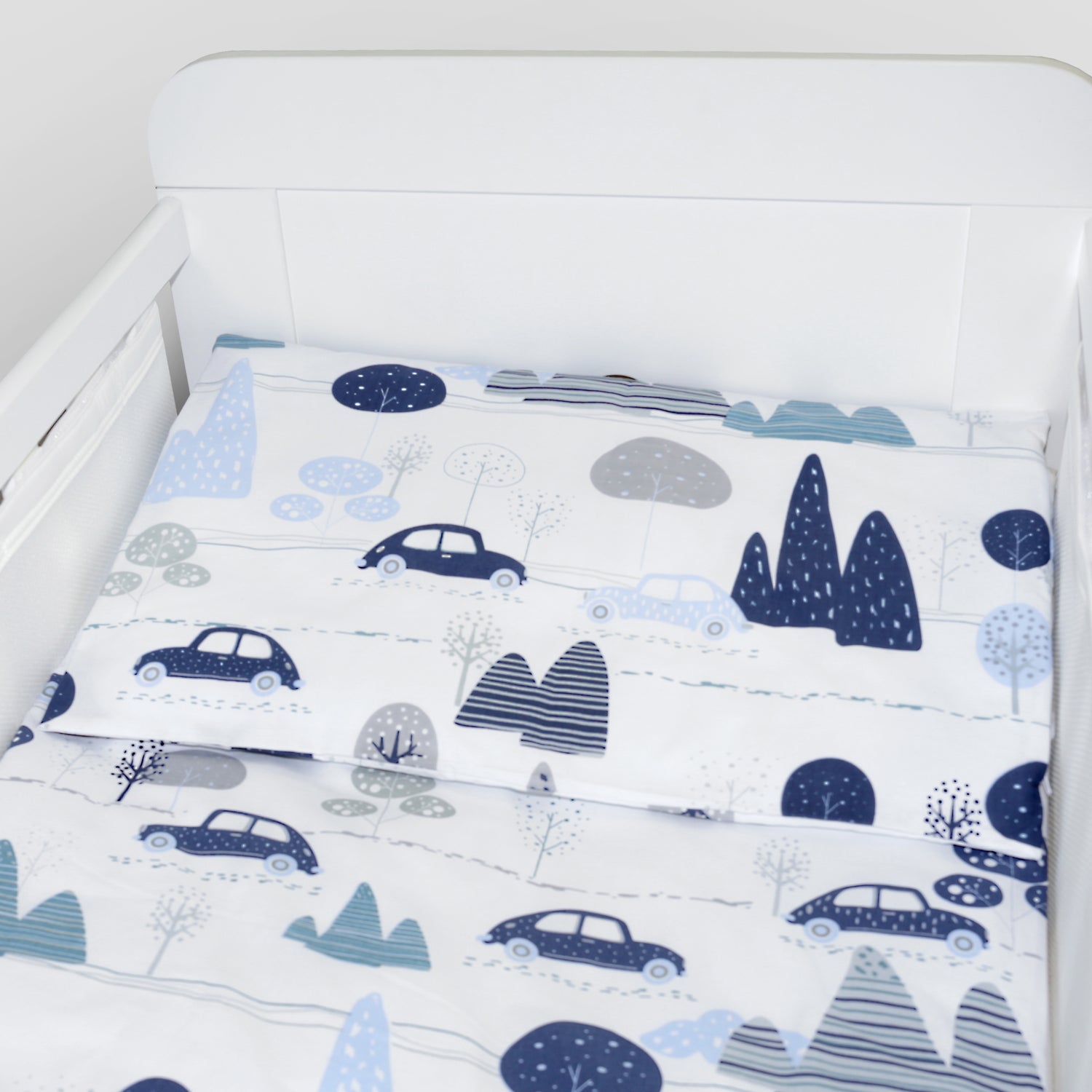Baby Cot Bedding Set 6Pc Fit Cot 120x60cm Retro Cars - MyHappy Baby