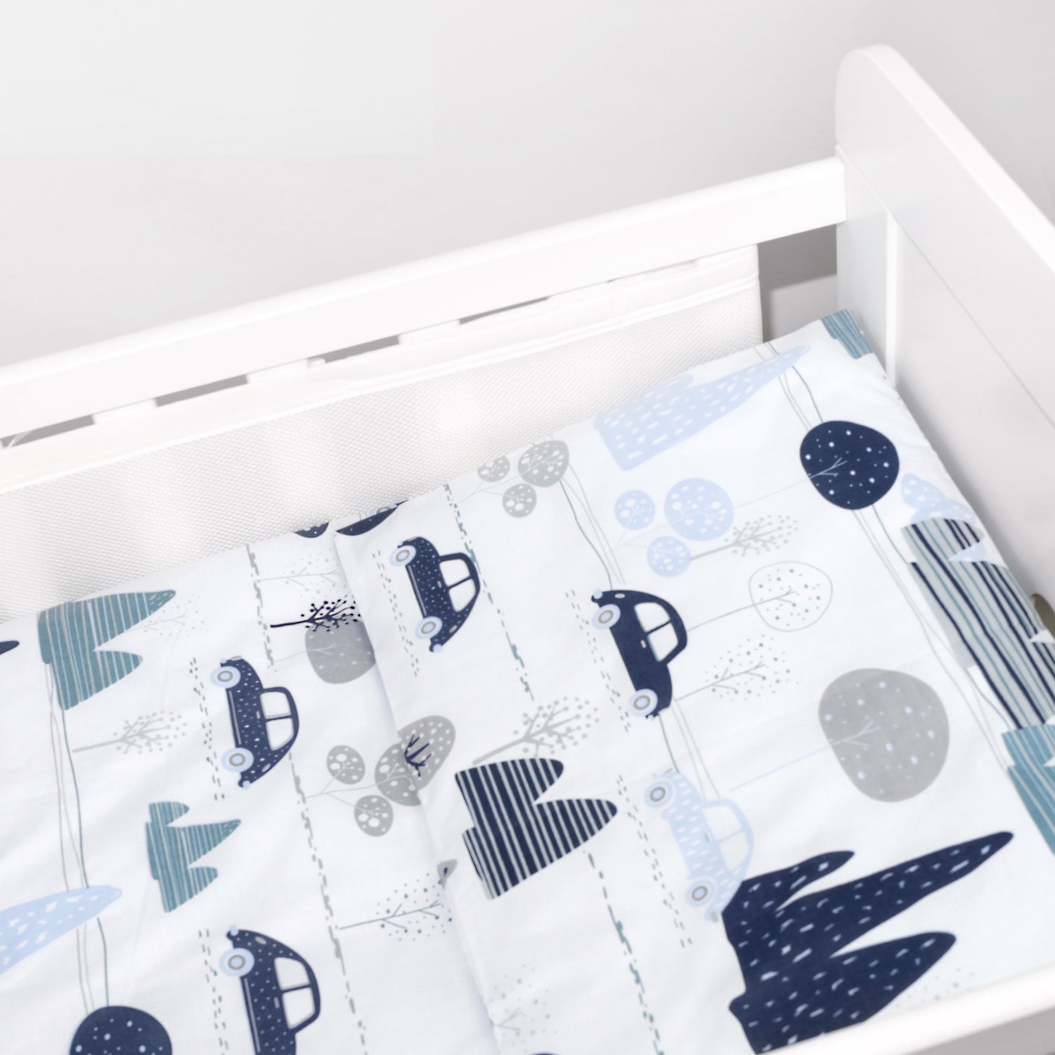 Baby Cot Bedding Set 5Pc Fit Cot 120x60cm Retro Cars