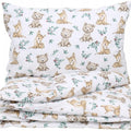 120x90 2Pc Baby Bedding Duvet Cover Set fit Cot Cotton Roe Deer and Bear