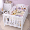 Baby 6Pc Bedding Set Pillow Duvet Quilt Sheet Bumper Fit Cotbed 140x70cm Safari Pink