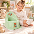 Children's Potty for Toilet Training Non-Slip Feet Ergonomic Toddler Potty with High Backrest - Forest Fox Green