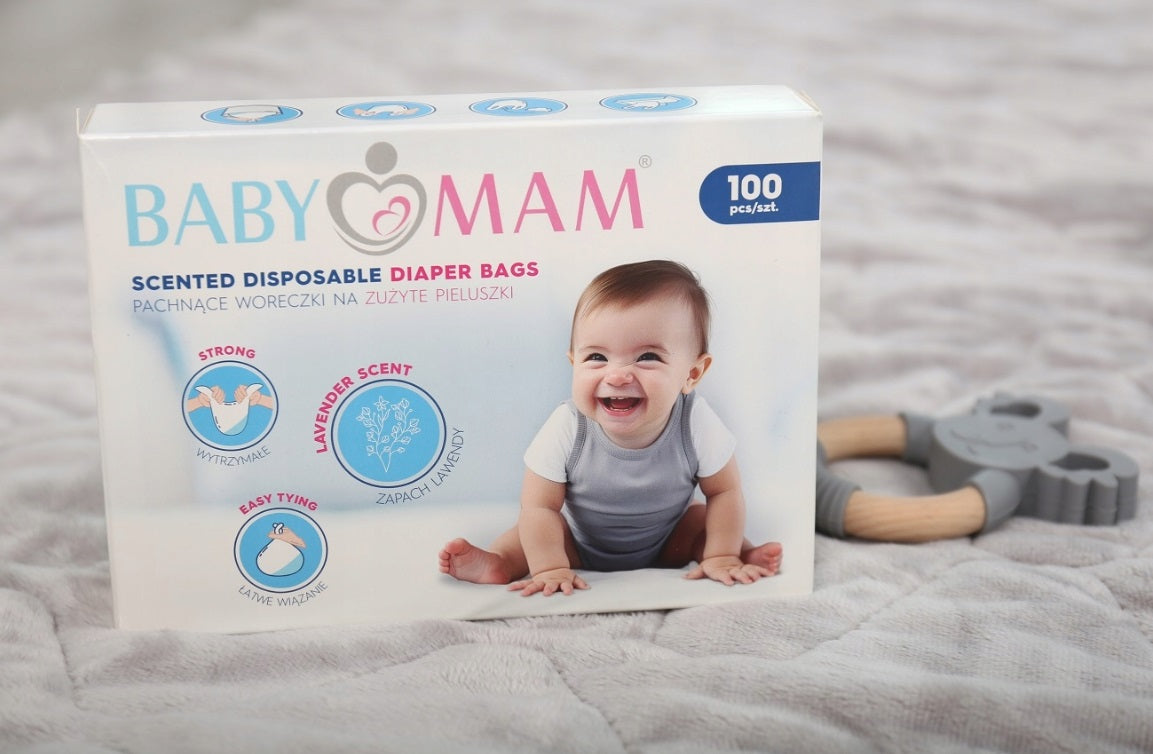 Disposable 100 Diapers Bags Fresh Scent Essential for Baby Change BABYMAM