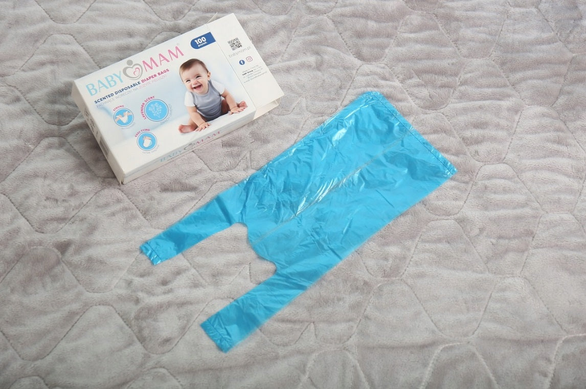 Disposable 100 Diapers Bags Fresh Scent Essential for Baby Change BABYMAM